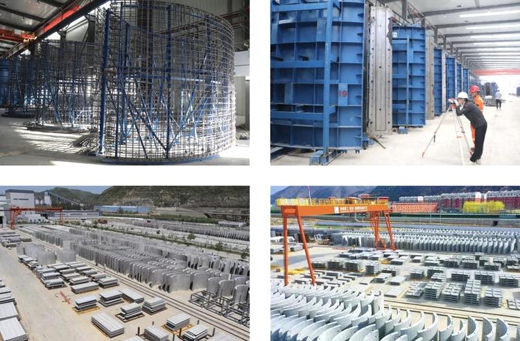 延安市重點項目觀摩團走進陜建十三建集團新型建材產業基地塔筒生產項目